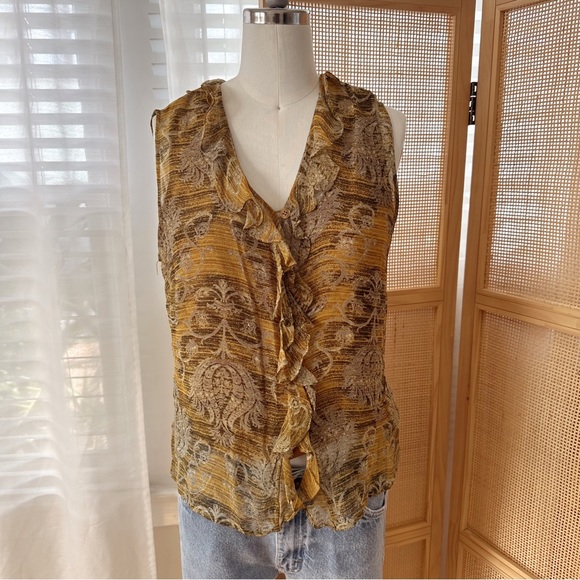 VINTAGE 90’s boho silk top - Picture 5 of 9